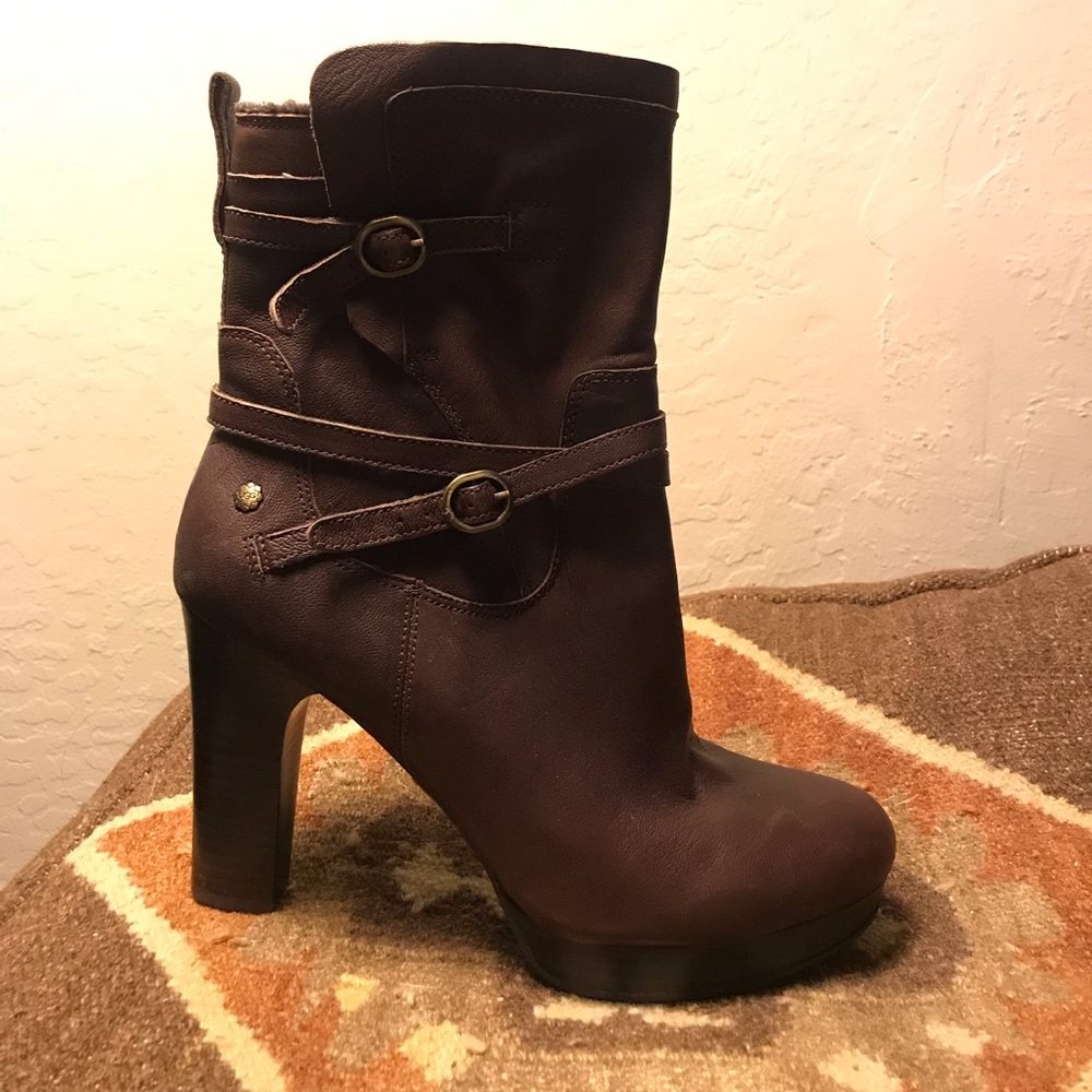 Dark Brown Leather Boots